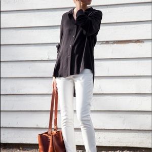 Jesse Kamm Black Button Tunic/Shirt (Reversible!)
